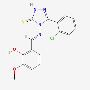 3-(2-Chlorophenyl)-4-((2-hydroxy-3-methoxybenzylidene)amino)-1H-1,2,4-triazole-5(4H)-thione