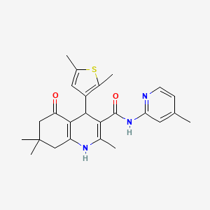 4-(2,5-dimethylthiophen-3-yl)-2,7,7-trimethyl-N-(4-methylpyridin-2-yl)-5-oxo-1,4,5,6,7,8-hexahydroquinoline-3-carboxamide