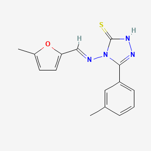 4-(((5-Methylfuran-2-yl)methylene)amino)-3-(m-tolyl)-1H-1,2,4-triazole-5(4H)-thione