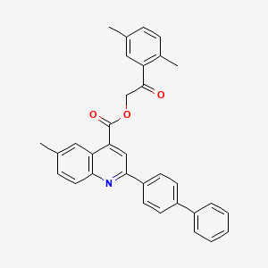 2-(2,5-Dimethylphenyl)-2-oxoethyl 2-(biphenyl-4-yl)-6-methylquinoline-4-carboxylate