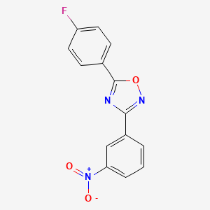 molecular formula C14H8FN3O3 B1205242 5-(4-氟苯基)-3-(3-硝基苯基)-1,2,4-噁二唑 CAS No. 421581-70-6