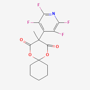 3-Methyl-3-(perfluoropyridin-4-yl)-1,5-dioxaspiro[5.5]undecane-2,4-dione