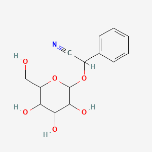 molecular formula C14H17NO6 B1205249 (S)-2-Hydroxy-2-phenylacetonitrile O-b-D-allopyranoside 