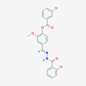 4-(2-(2-Bromobenzoyl)carbohydrazonoyl)-2-methoxyphenyl 3-bromobenzoate