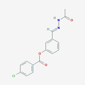 3-(2-Acetylcarbohydrazonoyl)phenyl 4-chlorobenzoate