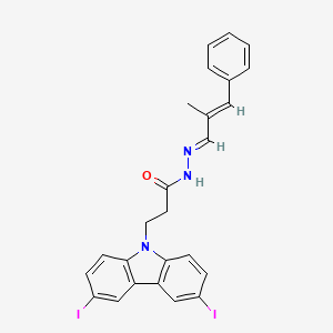 3-(3,6-diiodo-9H-carbazol-9-yl)-N'-[(1E,2E)-2-methyl-3-phenylprop-2-en-1-ylidene]propanehydrazide