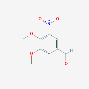 molecular formula C9H9NO5 B1205253 3,4-二甲氧基-5-硝基苯甲醛 CAS No. 22027-96-9
