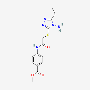 methyl 4-({[(4-amino-5-ethyl-4H-1,2,4-triazol-3-yl)sulfanyl]acetyl}amino)benzoate