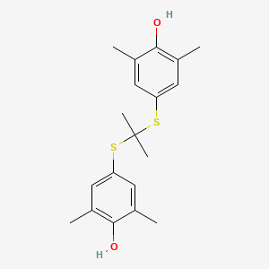 molecular formula C19H24O2S2 B1205276 4,4'-(Propane-2,2-diyldisulfanediyl)bis(2,6-dimethylphenol) CAS No. 27428-13-3