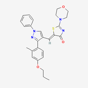 (5Z)-5-{[3-(2-Methyl-4-propoxyphenyl)-1-phenyl-1H-pyrazol-4-YL]methylene}-2-(4-morpholinyl)-1,3-thiazol-4(5H)-one