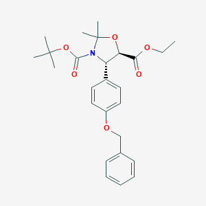 molecular formula C26H33NO6 B120528 (4S,5R)-3-叔丁基 5-乙基 4-(4-(苄氧基)苯基)-2,2-二甲基恶唑烷-3,5-二羧酸酯 CAS No. 382596-27-2