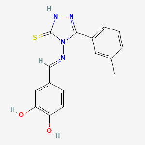 4-((3,4-Dihydroxybenzylidene)amino)-3-(m-tolyl)-1H-1,2,4-triazole-5(4H)-thione