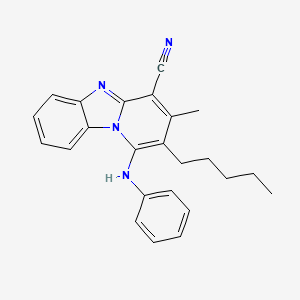 3-Methyl-2-pentyl-1-(phenylamino)pyrido[1,2-a]benzimidazole-4-carbonitrile