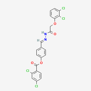 [4-[(E)-[[2-(2,3-dichlorophenoxy)acetyl]hydrazinylidene]methyl]phenyl] 2,4-dichlorobenzoate