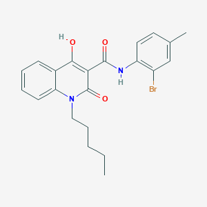 N-(2-bromo-4-methylphenyl)-4-hydroxy-2-oxo-1-pentyl-1,2-dihydroquinoline-3-carboxamide