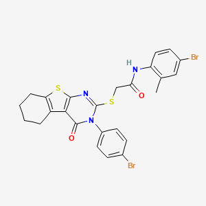 N-(4-bromo-2-methylphenyl)-2-{[3-(4-bromophenyl)-4-oxo-3,4,5,6,7,8-hexahydro[1]benzothieno[2,3-d]pyrimidin-2-yl]sulfanyl}acetamide