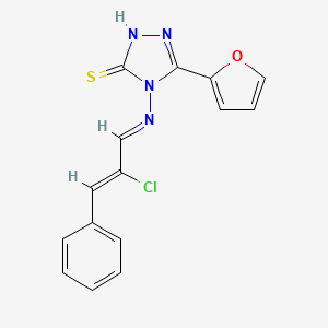 4-((2-Chloro-3-phenylallylidene)amino)-3-(furan-2-yl)-1H-1,2,4-triazole-5(4H)-thione