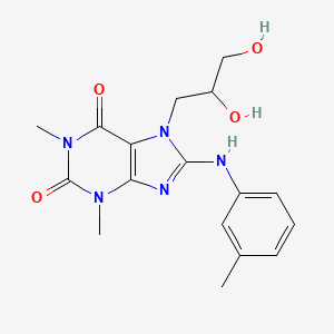 7-(2,3-Dihydroxy-propyl)-1,3-dimethyl-8-m-tolylamino-3,7-dihydro-purine-2,6-dione