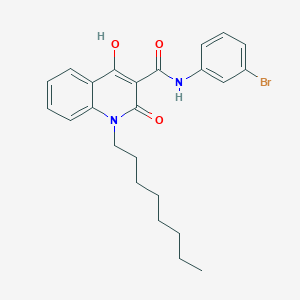 N-(3-bromophenyl)-4-hydroxy-1-octyl-2-oxo-1,2-dihydroquinoline-3-carboxamide