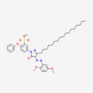 5-{4-[(E)-(2,5-dimethoxyphenyl)diazenyl]-3-heptadecyl-5-oxo-4,5-dihydro-1H-pyrazol-1-yl}-2-phenoxybenzenesulfonic acid