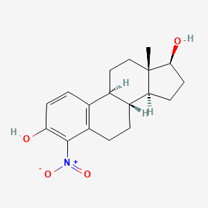 molecular formula C18H23NO4 B1205326 4-Nitroestra-1,3,5(10)-triene-3,17beta-diol CAS No. 6936-94-3