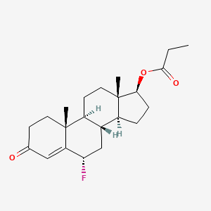 molecular formula C22H31FO3 B1205328 6α-氟睾酮丙酸酯 CAS No. 387-81-5