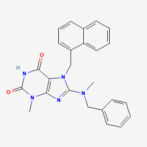 8-(Benzyl(methyl)amino)-3-methyl-7-(naphthalen-1-ylmethyl)-1H-purine-2,6(3H,7H)-dione