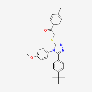 2-{[5-(4-tert-butylphenyl)-4-(4-methoxyphenyl)-4H-1,2,4-triazol-3-yl]sulfanyl}-1-(4-methylphenyl)ethanone