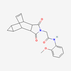 2-(1,3-dioxooctahydro-4,6-ethenocyclopropa[f]isoindol-2(1H)-yl)-N-(2-methoxyphenyl)acetamide