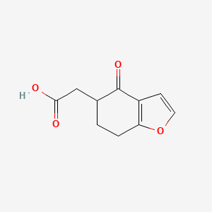 2-(4-Oxo-4,5,6,7-tetrahydrobenzofuran-5-yl)acetic acid