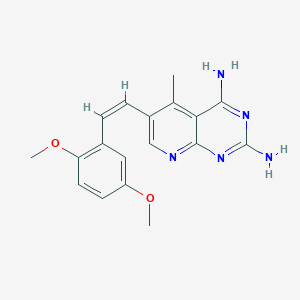 6-[(Z)-2-(2,5-dimethoxyphenyl)ethenyl]-5-methylpyrido[2,3-d]pyrimidine-2,4-diamine