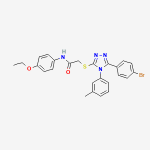 2-{[5-(4-bromophenyl)-4-(3-methylphenyl)-4H-1,2,4-triazol-3-yl]sulfanyl}-N-(4-ethoxyphenyl)acetamide