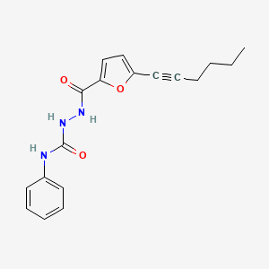 1-[[(5-Hex-1-ynyl-2-furanyl)-oxomethyl]amino]-3-phenylurea