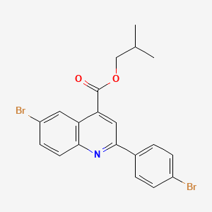 2-Methylpropyl 6-bromo-2-(4-bromophenyl)quinoline-4-carboxylate