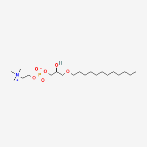 molecular formula C20H44NO6P B1205376 1-Dodecylpropanediol-3-phosphocholine CAS No. 73073-46-8