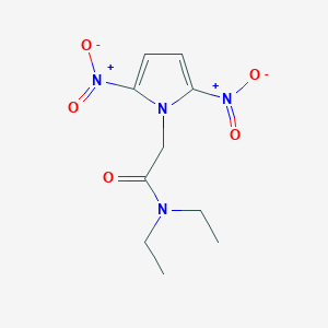 molecular formula C10H14N4O5 B1205378 N,N-Diethyl-2,5-dinitropyrrole-1-acetamide CAS No. 78232-31-2