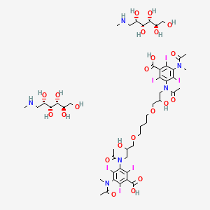 molecular formula C48H74I6N6O22 B1205382 Meglumine iozomate CAS No. 30804-68-3