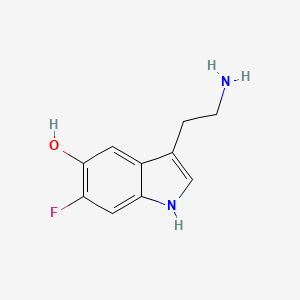 molecular formula C10H11FN2O B1205388 3-(2-Aminoethyl)-6-fluoro-1H-indol-5-ol CAS No. 62105-96-8