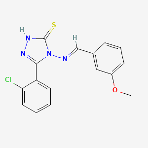 5-(2-Chlorophenyl)-4-((3-methoxybenzylidene)amino)-4H-1,2,4-triazole-3-thiol