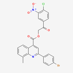 2-(4-Chloro-3-nitrophenyl)-2-oxoethyl 2-(4-bromophenyl)-8-methylquinoline-4-carboxylate