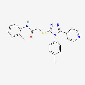 2-((5-(Pyridin-4-yl)-4-(p-tolyl)-4H-1,2,4-triazol-3-yl)thio)-N-(o-tolyl)acetamide