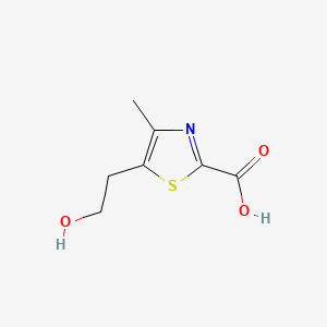 molecular formula C7H9NO3S B1205393 5-(beta-Hydroxyethyl)-4-methylthiazole-2-carboxylic acid CAS No. 75113-60-9