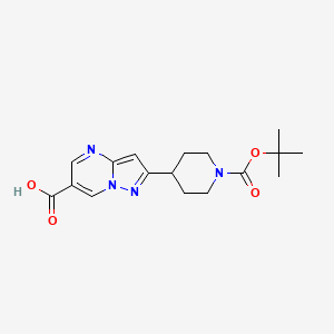 2-(1-(Tert-butoxycarbonyl)piperidin-4-yl)pyrazolo[1,5-a]pyrimidine-6-carboxylic acid