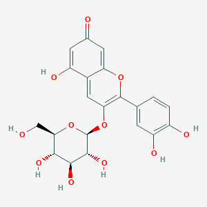 molecular formula C21H20O11 B1205400 花青素 3-O-β-D-葡萄糖苷甜菜碱 