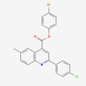 4-Bromophenyl 2-(4-chlorophenyl)-6-methylquinoline-4-carboxylate