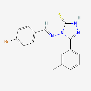 4-((4-Bromobenzylidene)amino)-3-(m-tolyl)-1H-1,2,4-triazole-5(4H)-thione