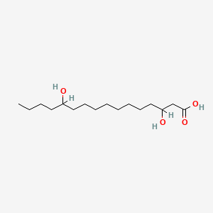 molecular formula C16H32O4 B1205429 3,12-Dihydroxyhexadecanoic acid CAS No. 66675-73-8