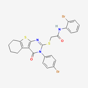 N-(2-bromophenyl)-2-{[3-(4-bromophenyl)-4-oxo-3,4,5,6,7,8-hexahydro[1]benzothieno[2,3-d]pyrimidin-2-yl]sulfanyl}acetamide