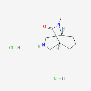 (1R*,5R*)-9-Methyl-3,9-diazabicyclo[3.3.2]decan-10-one dihydrochloride