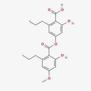 molecular formula C21H24O7 B1205451 Divaricatic acid CAS No. 491-62-3